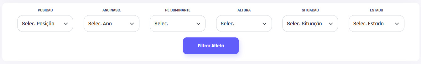Filtro de atletas